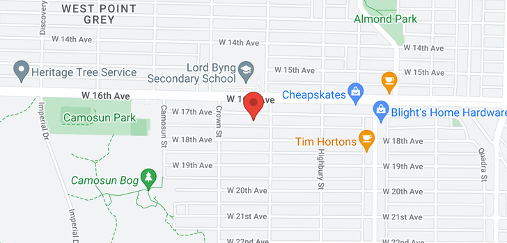 map of 3930 W 17TH AVENUE